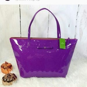 Kate spade Baja Rose Purple Camille vinyl Tote use